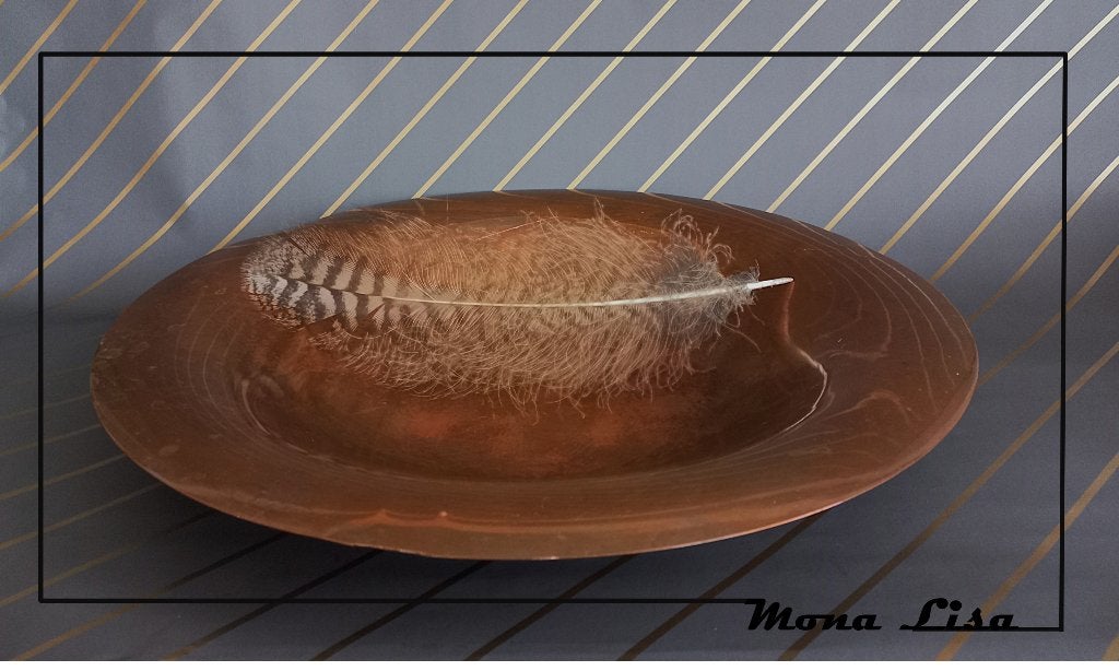 Koperen schaal met brede rand, 36 cm – ca. 1980, Ophalen of Verzenden