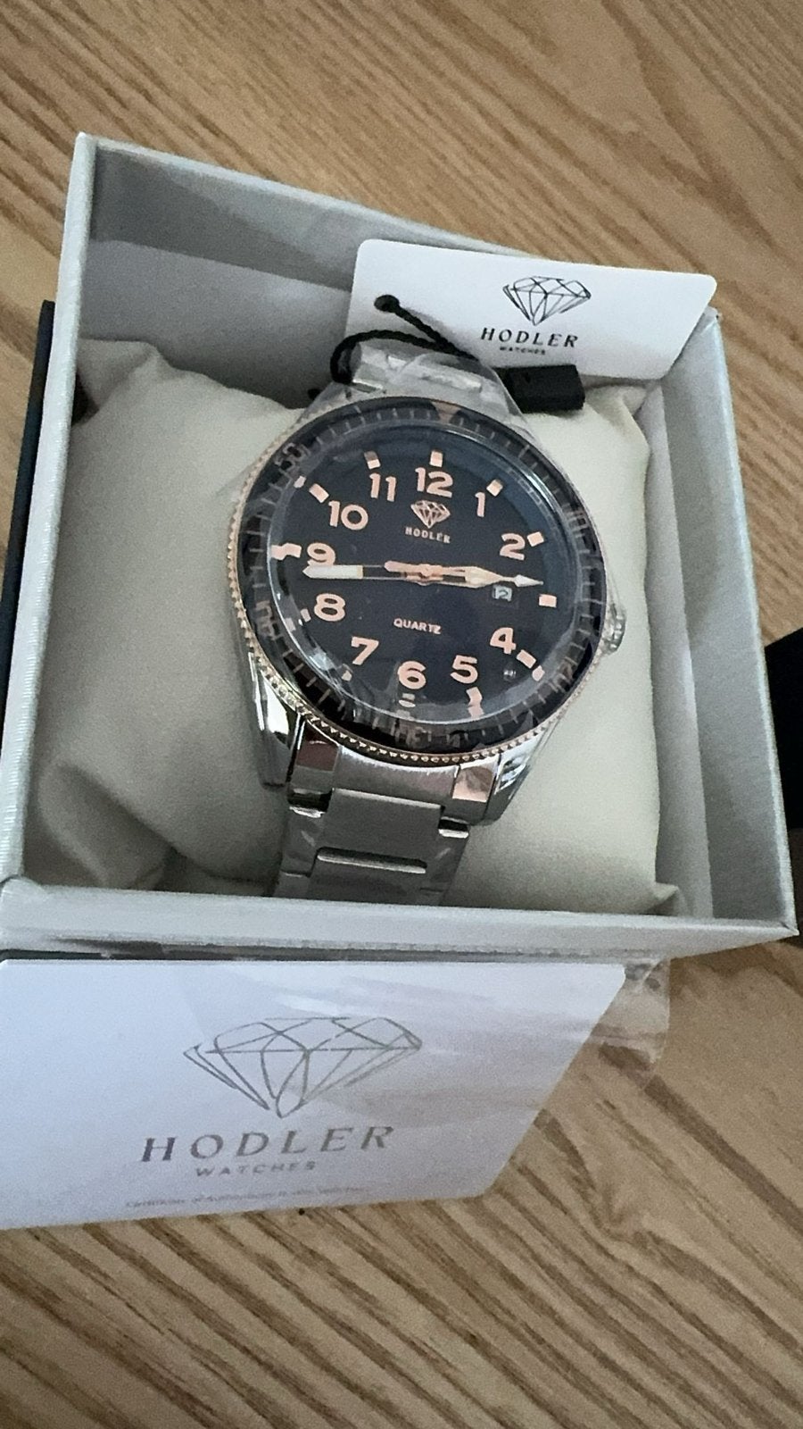 Hodler Horloge - Bex Rosé Goud - Blauw, Ophalen, Staal, Polshorloge, Overige merken
