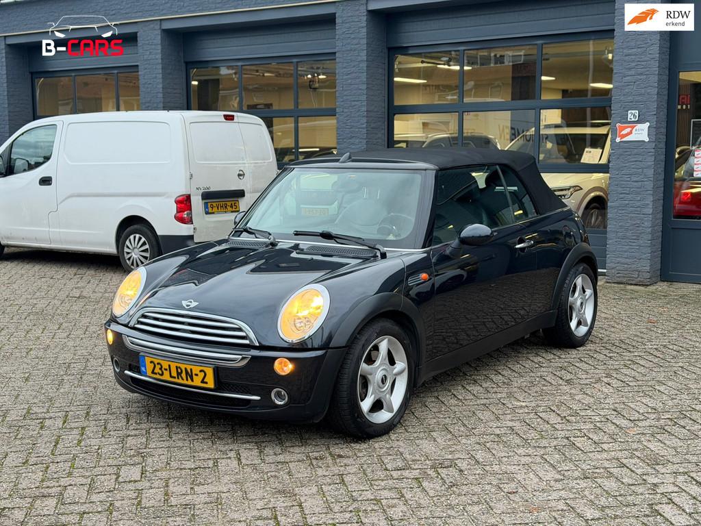 Mini Mini 1.6 Cooper Park Lane Cabrui|Leer|Stoelvw|Automaat!, Auto's, Mini, Gebruikt, 4 cilinders, 116 pk, Zwart