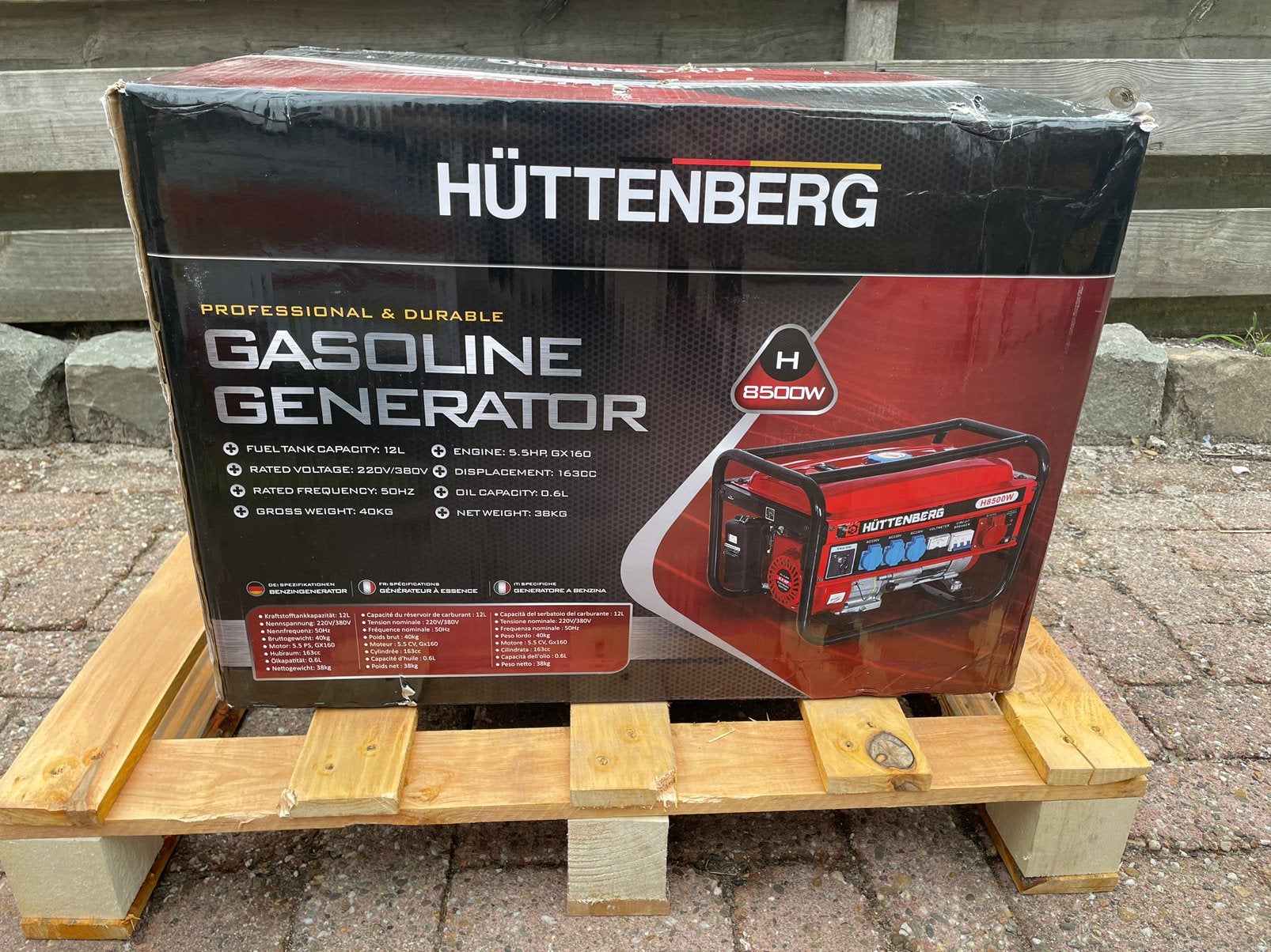 Nieuwe Huttenberg aggregraat generator noodstroom, Doe-het-zelf en Verbouw, Aggregaten, Ophalen of Verzenden, Zo goed als nieuw