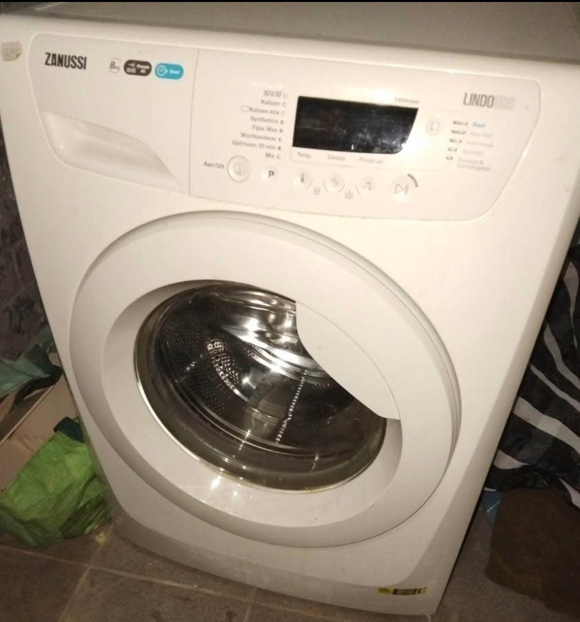 Zanussi Lindo 8kg Wasmachine - Voorlader, Ophalen, 8 tot 10 kg, Voorlader, 85 tot 90 cm