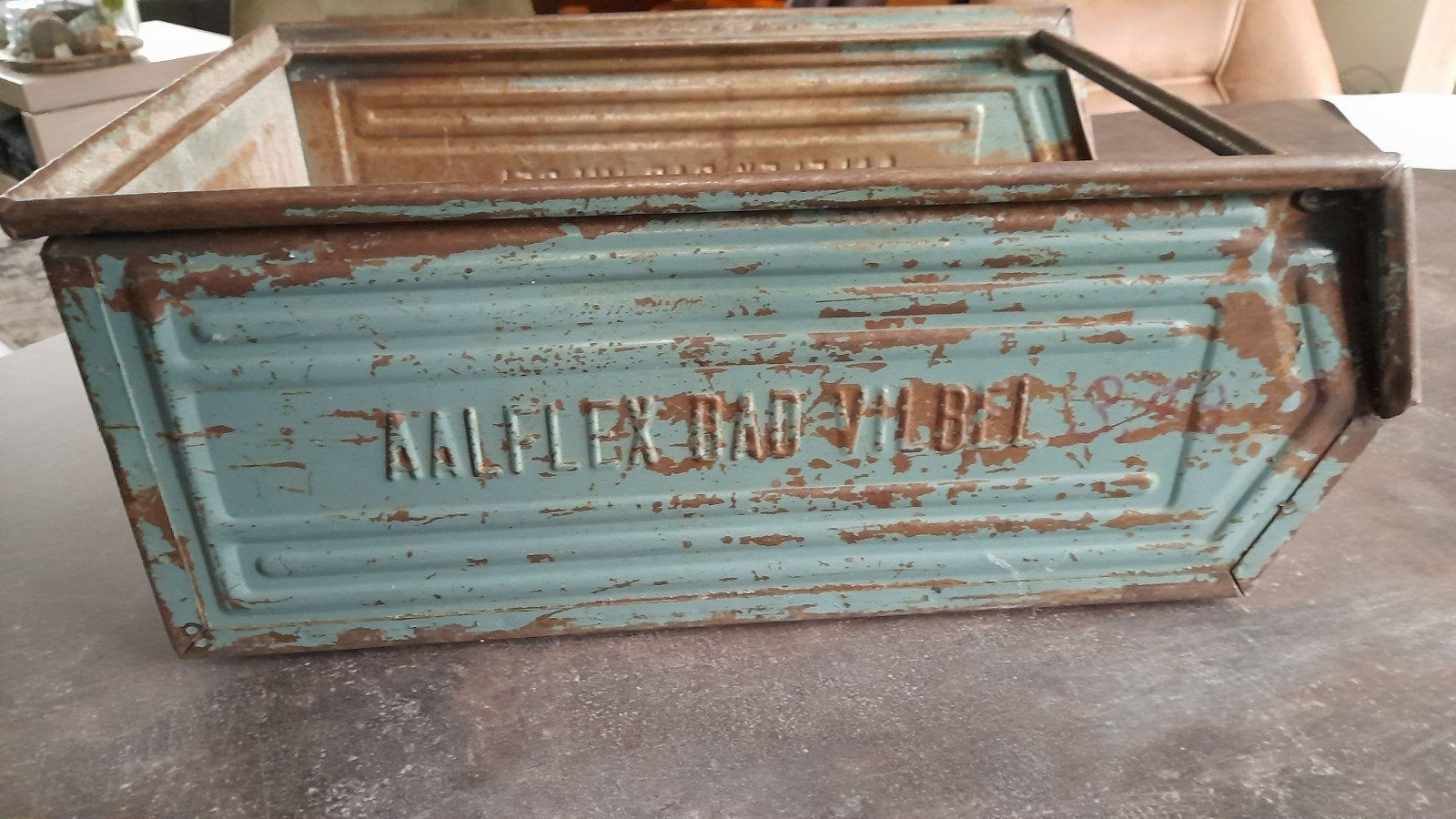 Hele Oude IJzeren Vintage Bak!, Ophalen, Overige materialen, Minder dan 50 cm, Gebruikt