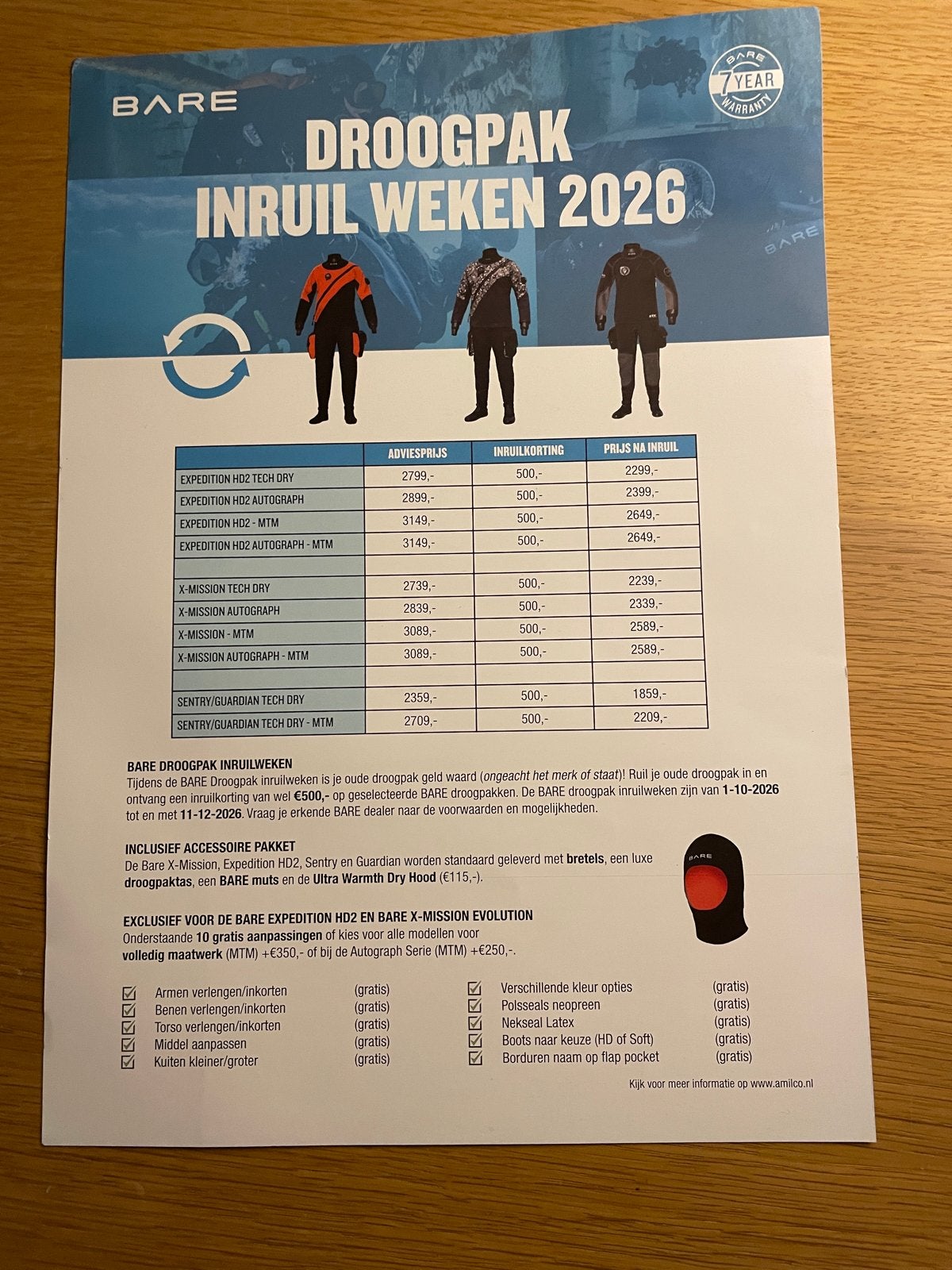 Drroogpakken om in te ruilen voor de BARE  Inruilweken  2026, Ophalen of Verzenden, Gebruikt, Duikpak