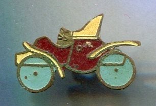 Renault 1898 email/zilverkl oldtimer auto speldje( E_058), Verzamelen, Ophalen of Verzenden, Zo goed als nieuw, Transport, Speldje of Pin