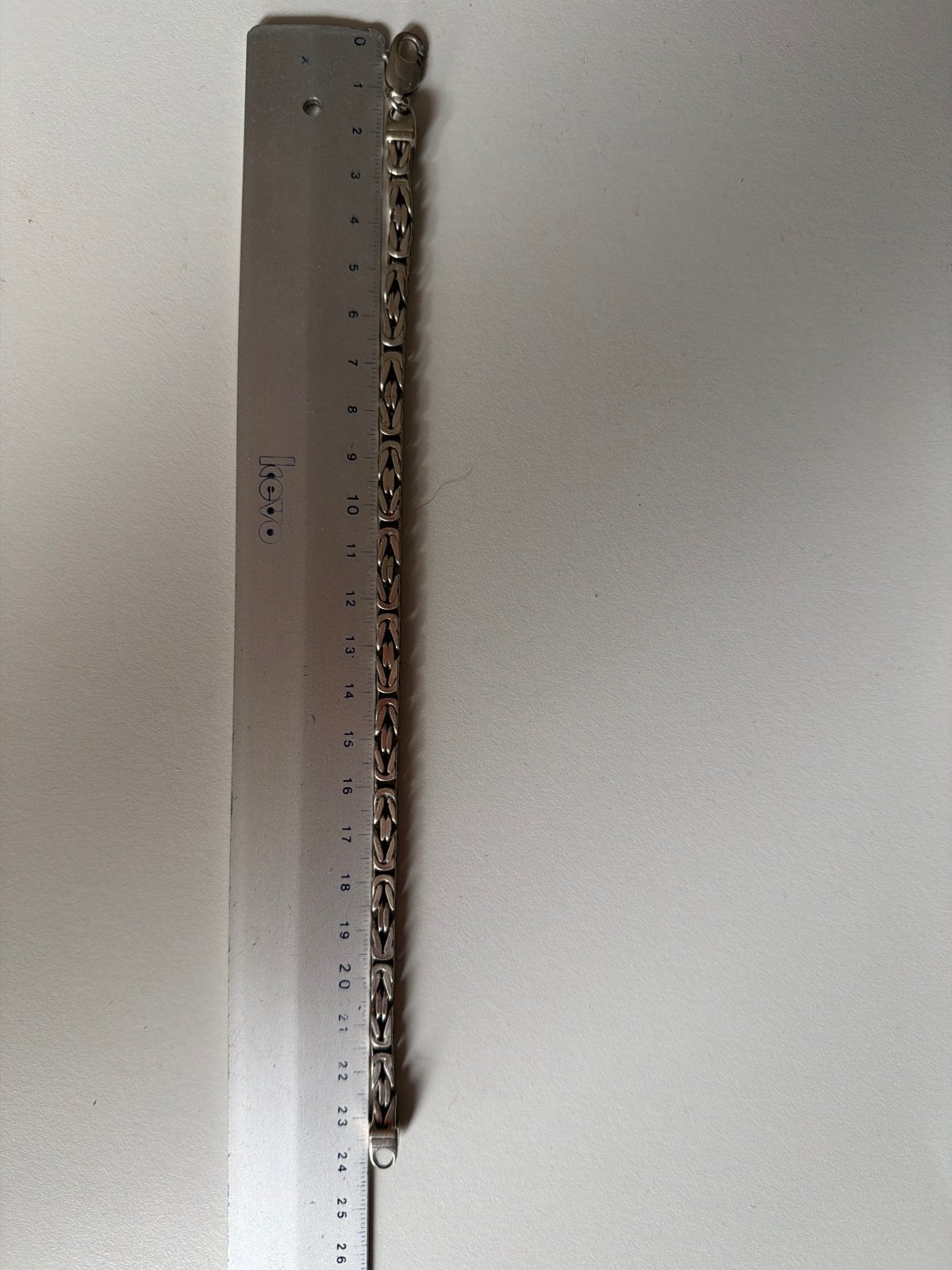 Zilveren Koningsschakel Armband - 30,3 gram, 23 cm, Ophalen of Verzenden, Gebruikt, Zilver