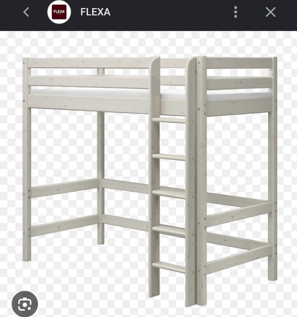 Flexa hoogslaper/Heino 2 white wash 90x200, Ophalen, Gebruikt, 180 cm of meer, 85 tot 100 cm