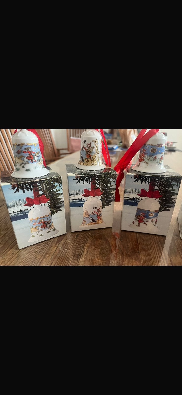 Porseleinen kerstklokjes Hutschenreuther, Diversen, Ophalen, Nieuw