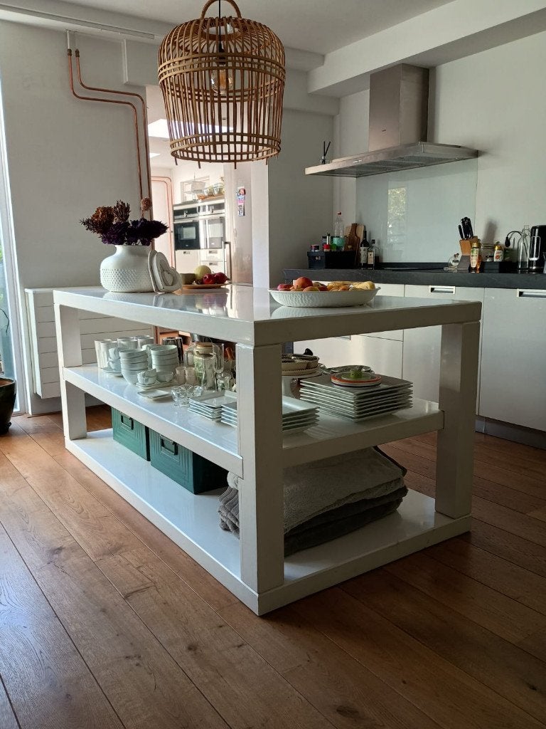 keukeneiland (gratis), Huis en Inrichting, Ophalen, Gebruikt, 75 cm of meer, Wit