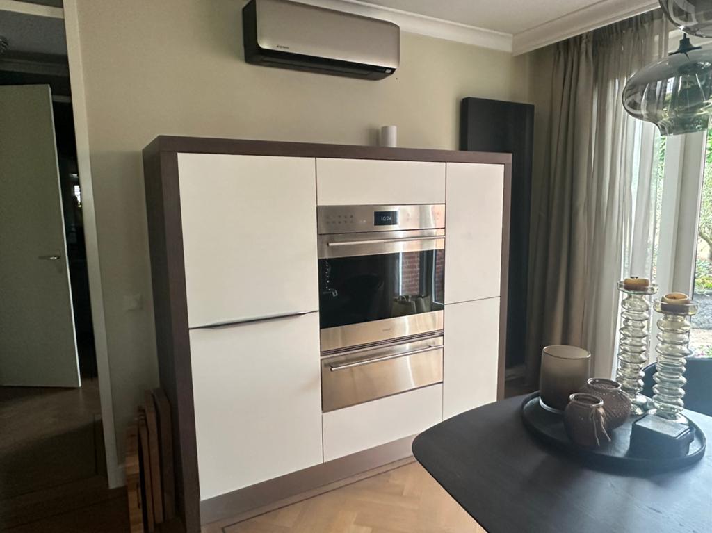 Keukenkast exclusief oven en warmhoudlade, Ophalen, Gebruikt, 150 tot 200 cm, Bruin