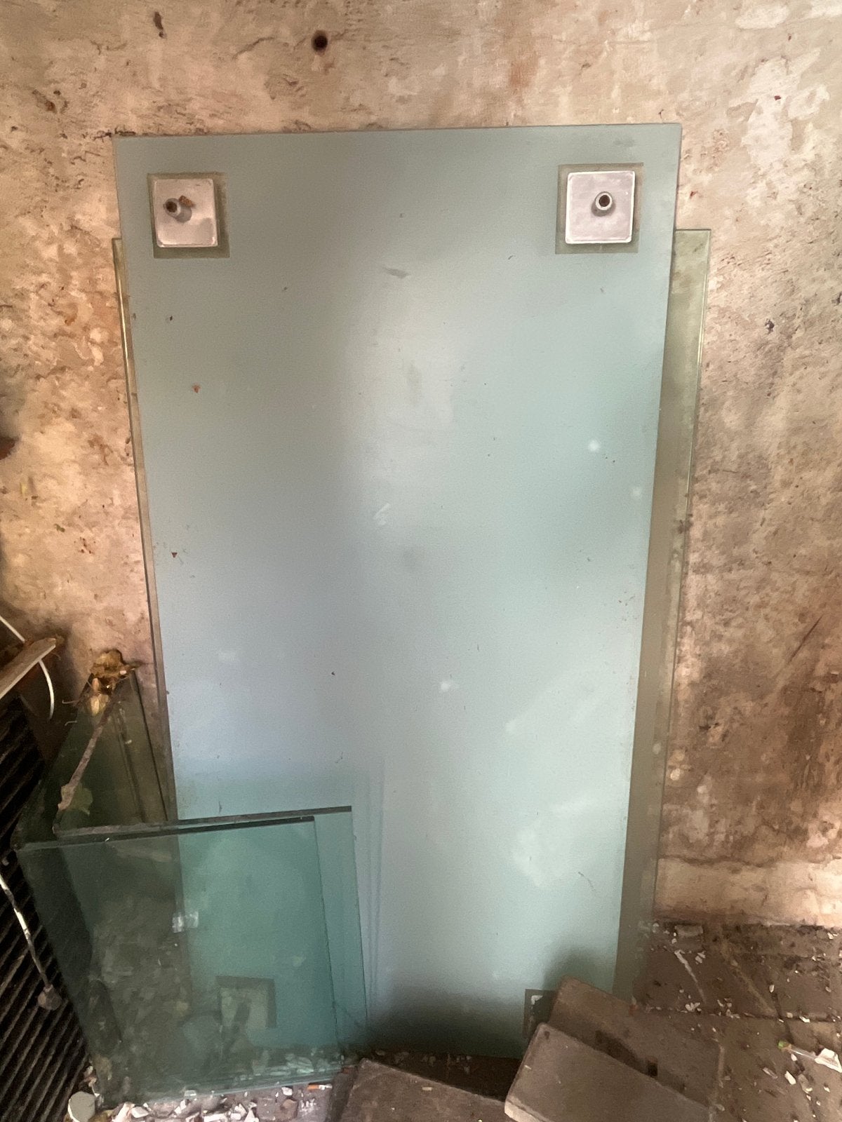 GRATIS 2 zware glazen platen, Ophalen, Gebruikt, Minder dan 80 cm, 160 cm of meer