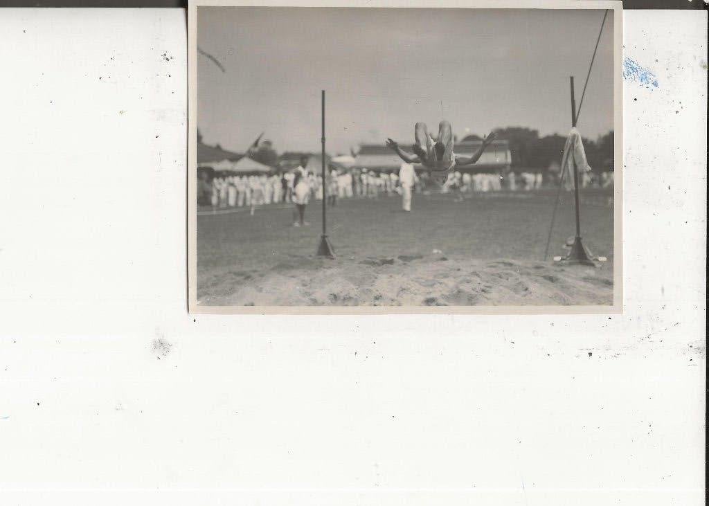 Ned Indie Belawan Marine Sportfeesten Hoogspringen Fosbury F, Verzamelen, Ophalen of Verzenden, 1920 tot 1940, Ongelopen, Buiten Europa