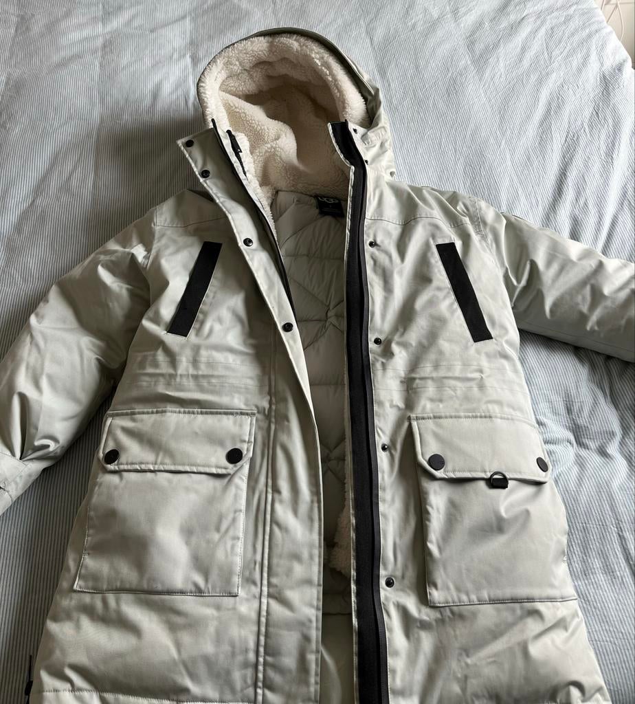 Stijlvolle Ugg winterjas dames, lichtgrijs, maat S, 2-in-1, Ophalen of Verzenden, Zo goed als nieuw, Maat 36 (S), Grijs