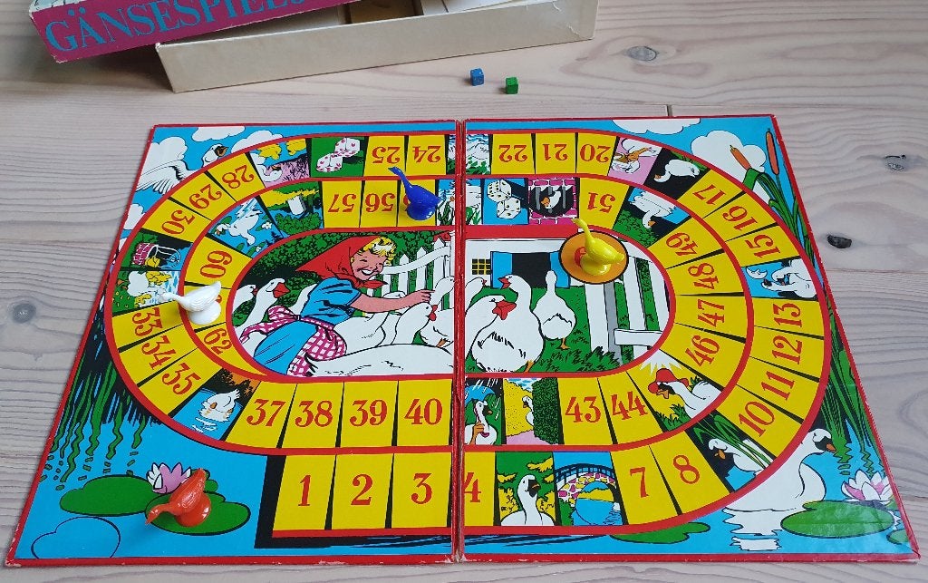 leuk oud ganzenbordspel, Een of twee spelers, Ophalen of Verzenden, Zo goed als nieuw, Papita