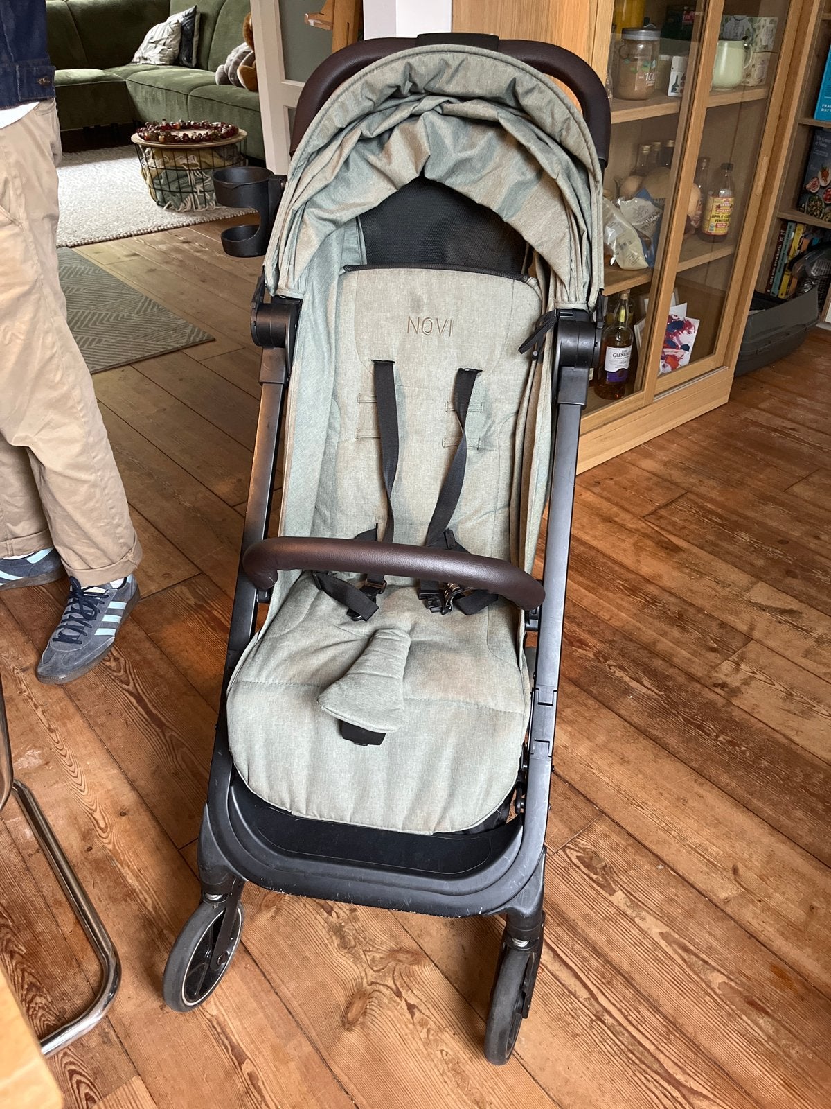 Compacte Nova Baby Sky Buggy - Groen, Inklapbaar, Kinderen en Baby's, Ophalen, Gebruikt, Overige merken, Regenhoes