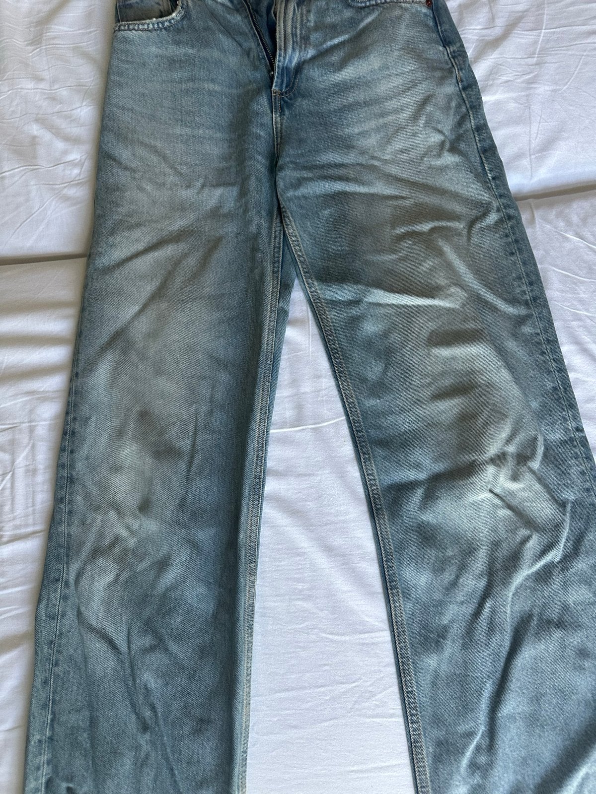 Zara Straight Leg Jeans Maat 36, Ophalen of Verzenden, Gedragen, Blauw, W28 - W29 (confectie 36)