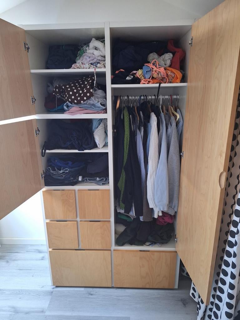 IKEA Rakke/Visthus kledingkast 110x58x201 cm, Huis en Inrichting, Kasten | Kledingkasten, Gebruikt, 100 tot 150 cm, 200 cm of meer