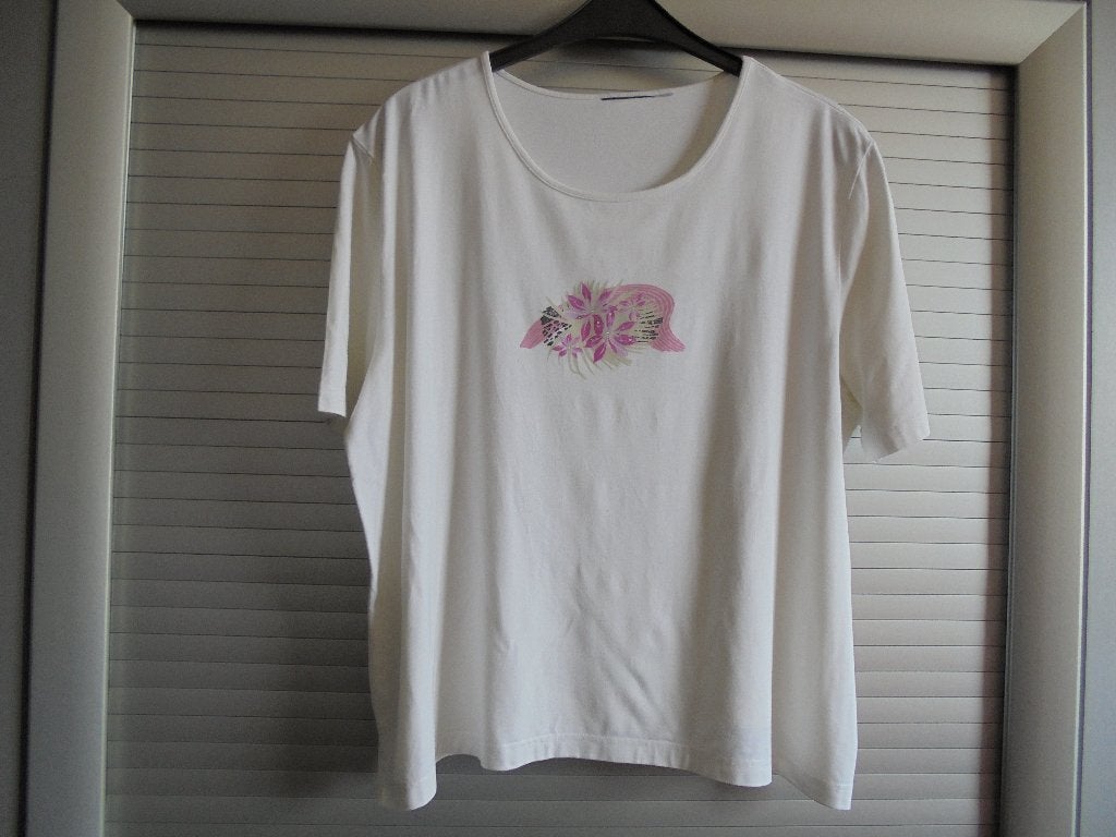 Frankwalder shirt wit maat 48, Wit, Maat 46/48 (XL) of groter, Ophalen of Verzenden, Korte mouw
