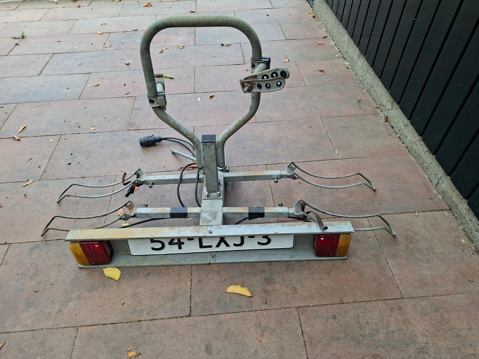 Kantelbare fietsendrager voor 2 fietsen, 7-polig, Auto diversen, Ophalen, 2 fietsen, Zo goed als nieuw, Trekhaakdrager