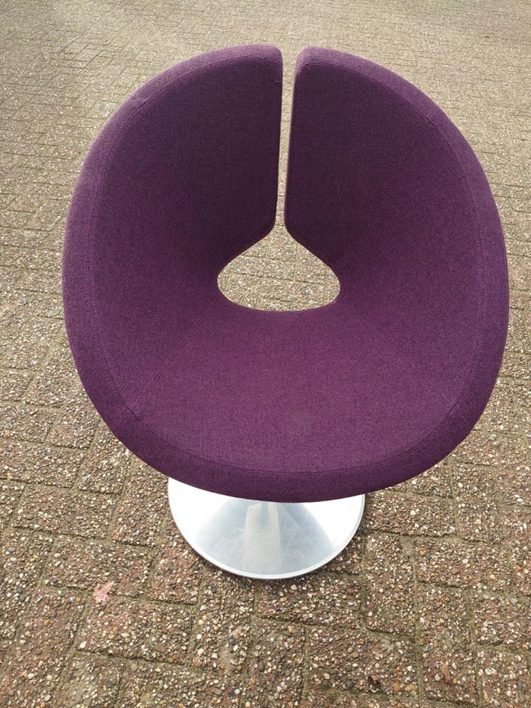Artifort Design stoel "Little Apollo" paars wollen stof, Ophalen, Gebruikt, Overige materialen, 75 tot 100 cm
