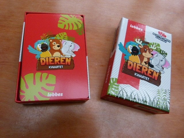 Dieren kwartet Lobbes NIEUW Grote kaarten, Verzamelen, Speelkaarten, Jokers en Kwartetten, Ophalen of Verzenden, Zo goed als nieuw
