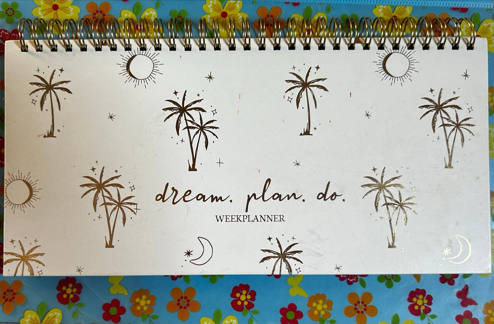 HEMA Luxe Bureau Weekplanner (Goud/Palmbomen), Ophalen of Verzenden, Zo goed als nieuw