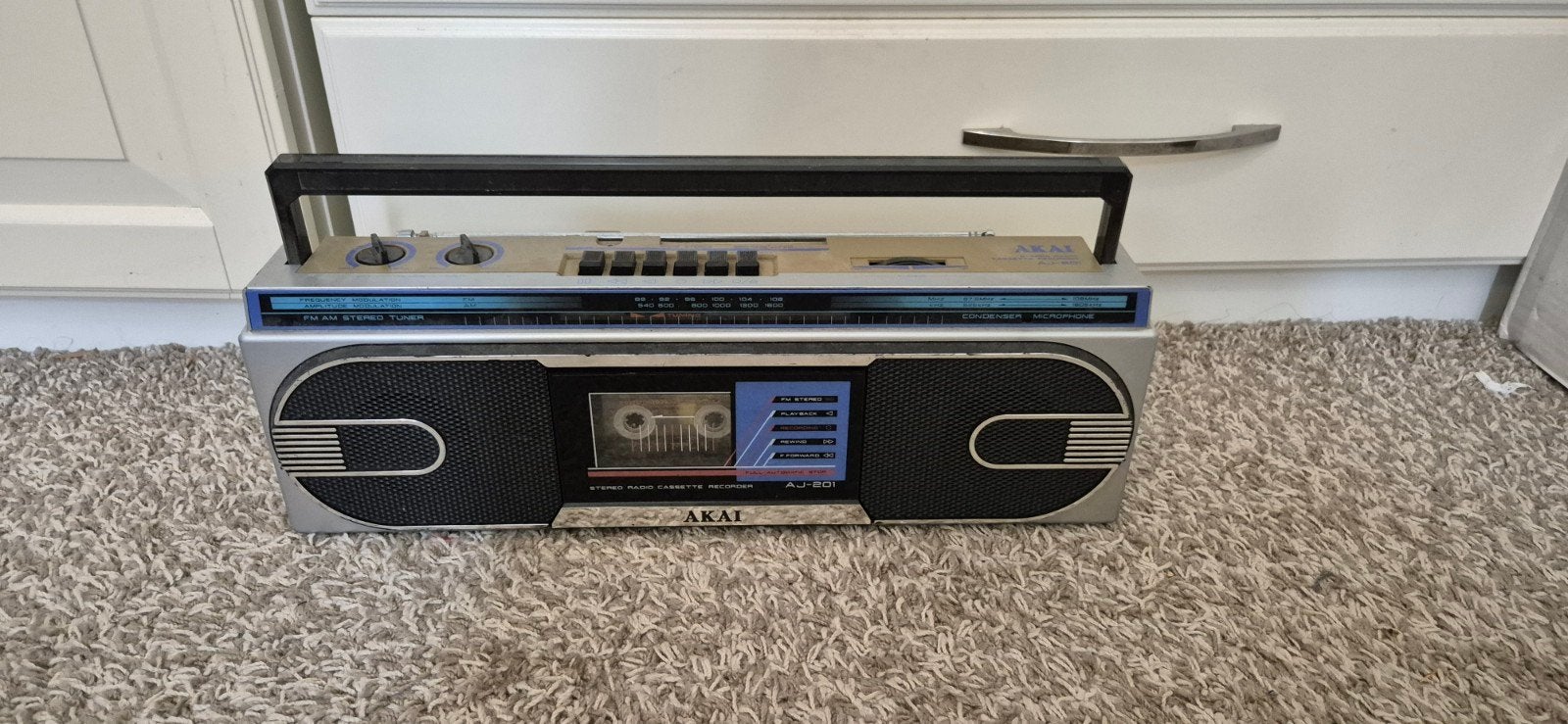 Akai AJ-201 Stereo Radio Cassette Recorder, Audio, Tv en Foto, Bandrecorders, Ophalen, Bandrecorder