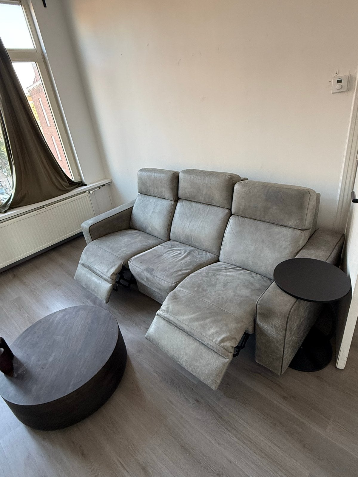 Comfortabele 3-zitsbank met relaxfunctie, Huis en Inrichting, Ophalen, Gebruikt, Driepersoons, 75 tot 100 cm