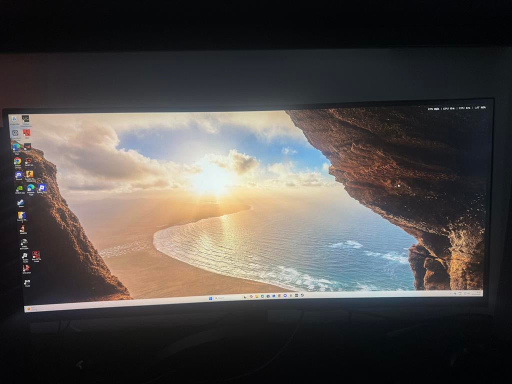 LG 34WP75C-B ultrawide curved monitor 3440x1440 60hz monitor, Ophalen, IPS, Full HD, Zo goed als nieuw