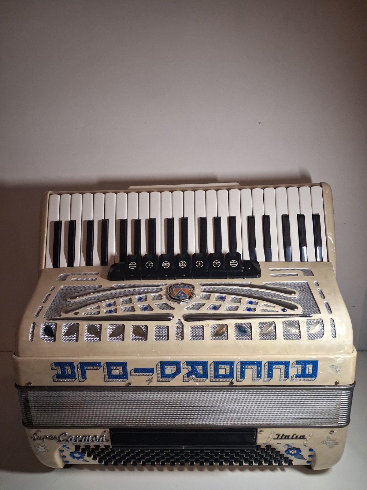 Accordiola Super Carmen Italia – 120 Bassen – Prachtige Klan, Muziek en Instrumenten, Gebruikt, Met riemen, Accordiola, 120-bas