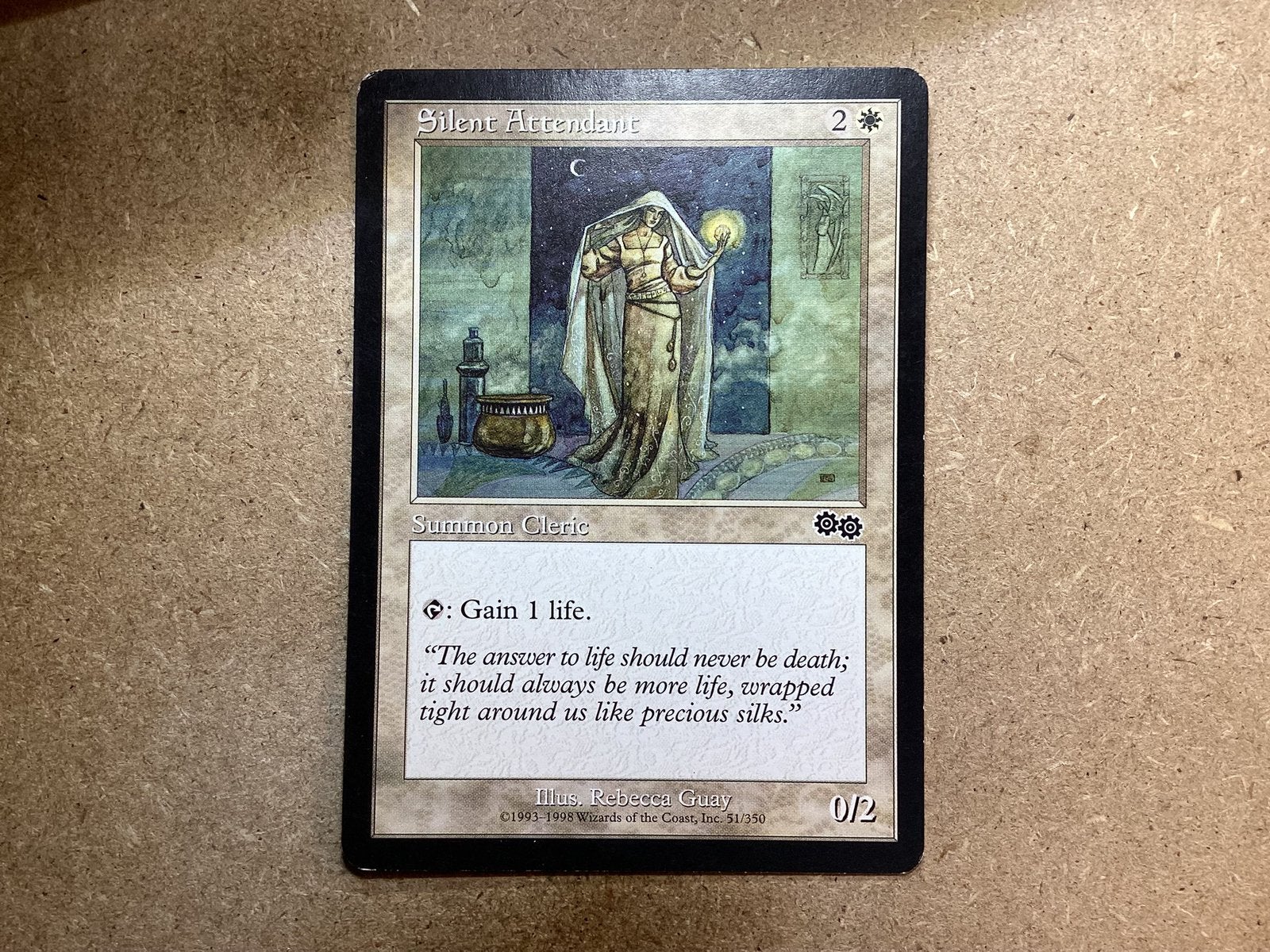 1x Silent Attendant [051/350] (Excellent), Ophalen of Verzenden, Zo goed als nieuw, Losse kaart
