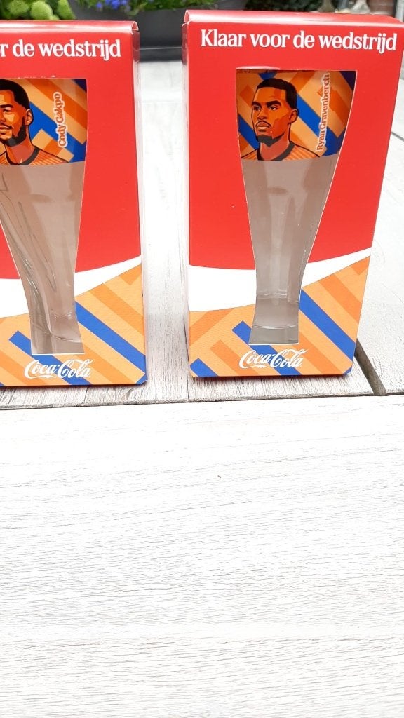 Oranje Coca Cola glazen, Ophalen of Verzenden, Nieuw, Frisdrankglas