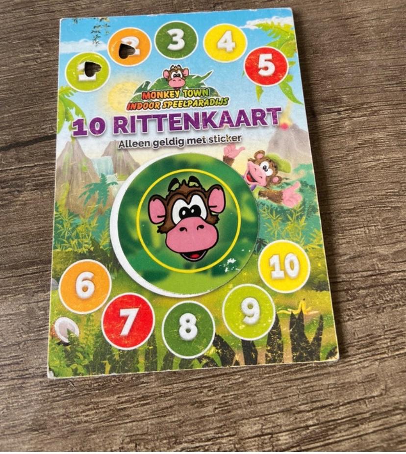 Rittenkaart Monkey Town, Drie personen of meer, Ticket of Toegangskaart