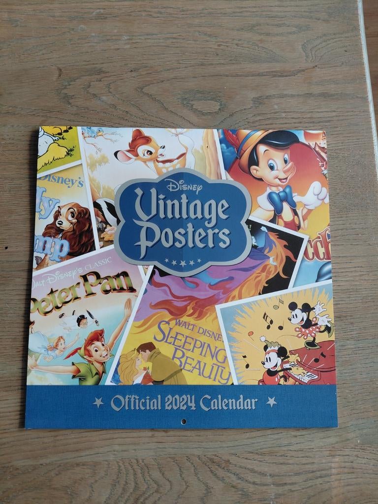 Disney Vintage Posters Kalender 2024. Ongebruikt., Ophalen of Verzenden, Nieuw, Plaatje of Poster