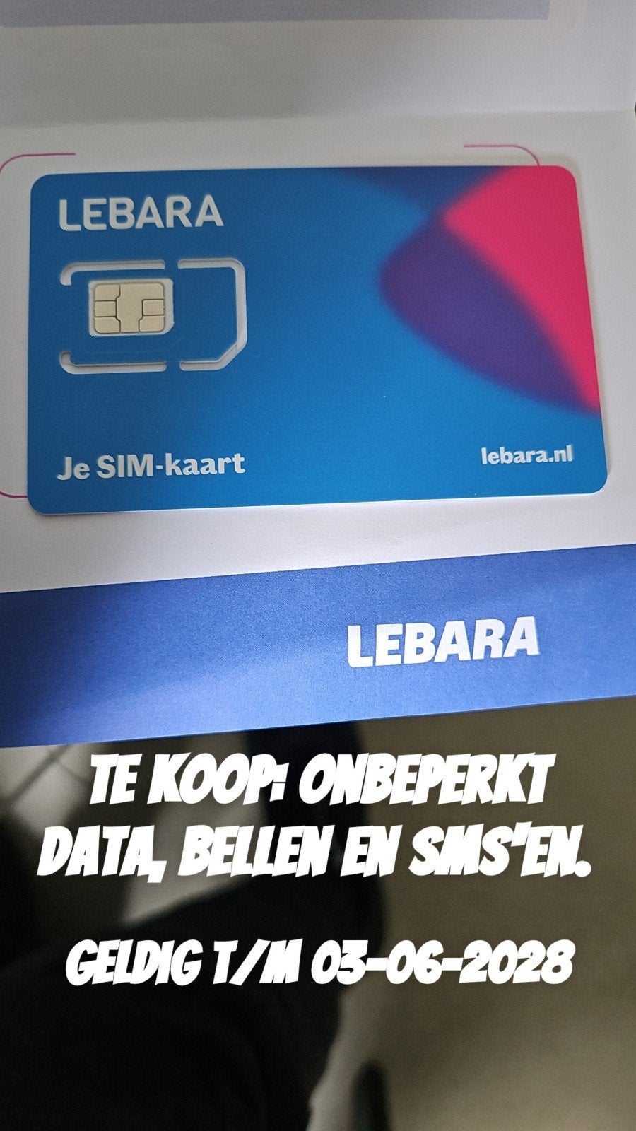 Simkaarten met alles onbeperkt. Geldig t/m 03-06-2828, Telecommunicatie, Prepaidkaarten en Simkaarten, Ophalen of Verzenden, Nieuw