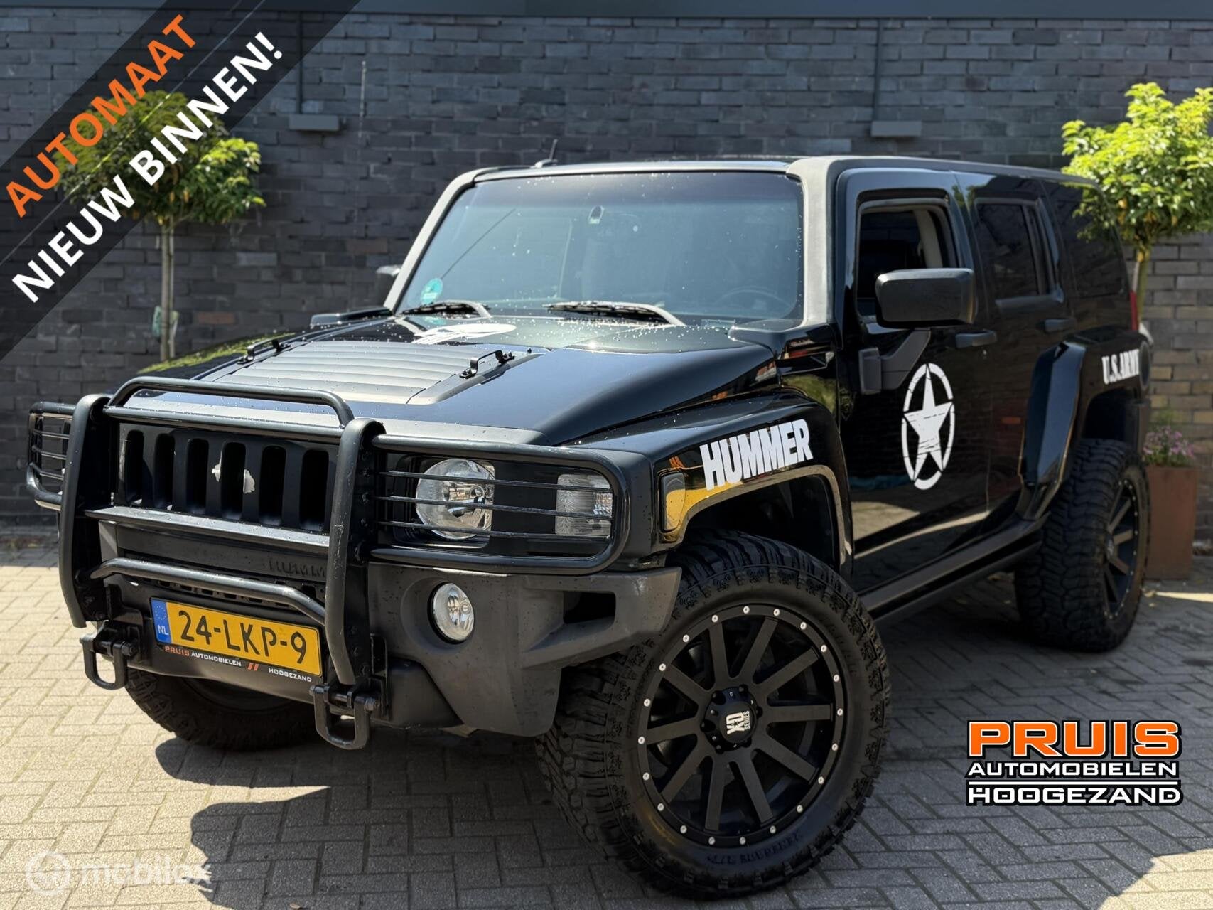 Hummer H3 3.5 Comfort 4x4 -BIGFOOT-AIRCO- *MOOISTE VAN NL*, Auto's, Hummer, Automaat, Gebruikt, 138 €/maand, Zwart