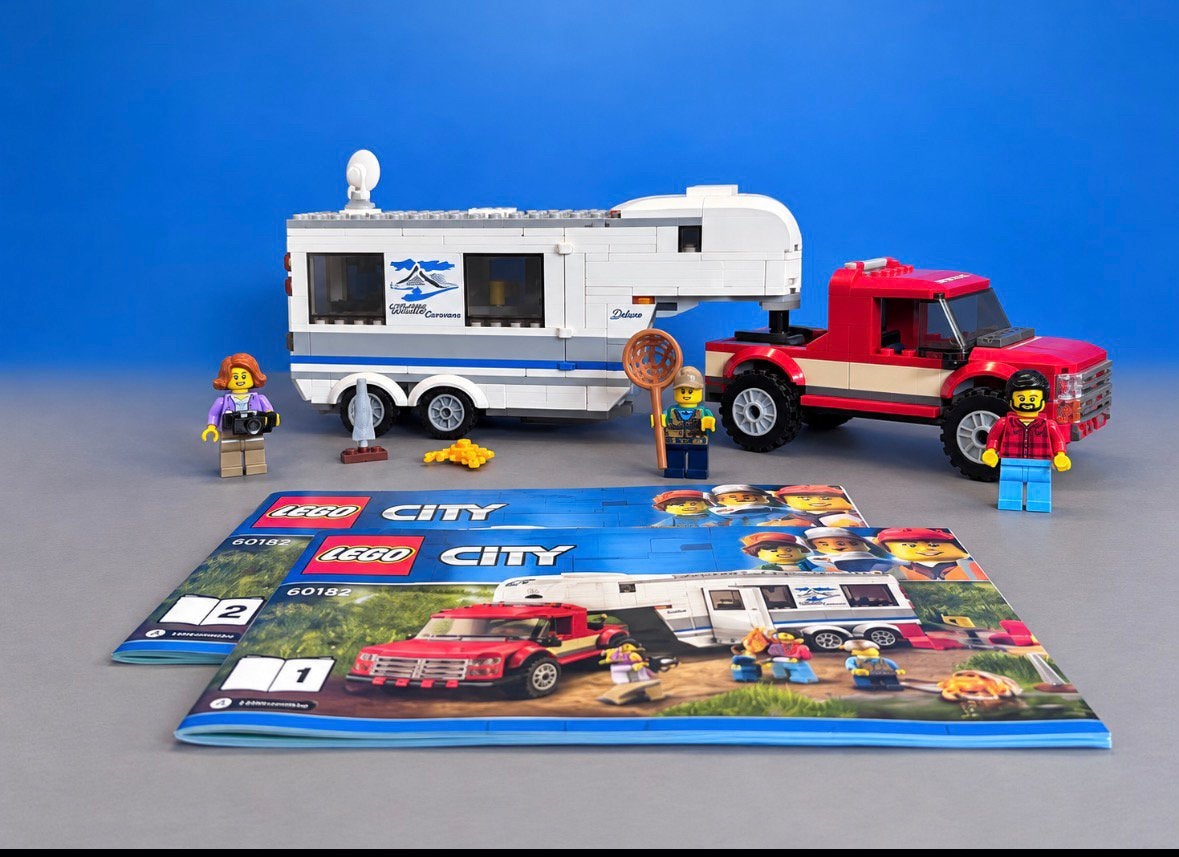 LEGO City 60182 – Pickup & Caravan  Mooie en complete LEGO, Ophalen of Verzenden, Zo goed als nieuw