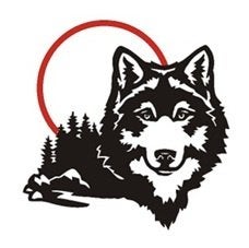 camper caravan bus sticker lone wolf 2 kleuren