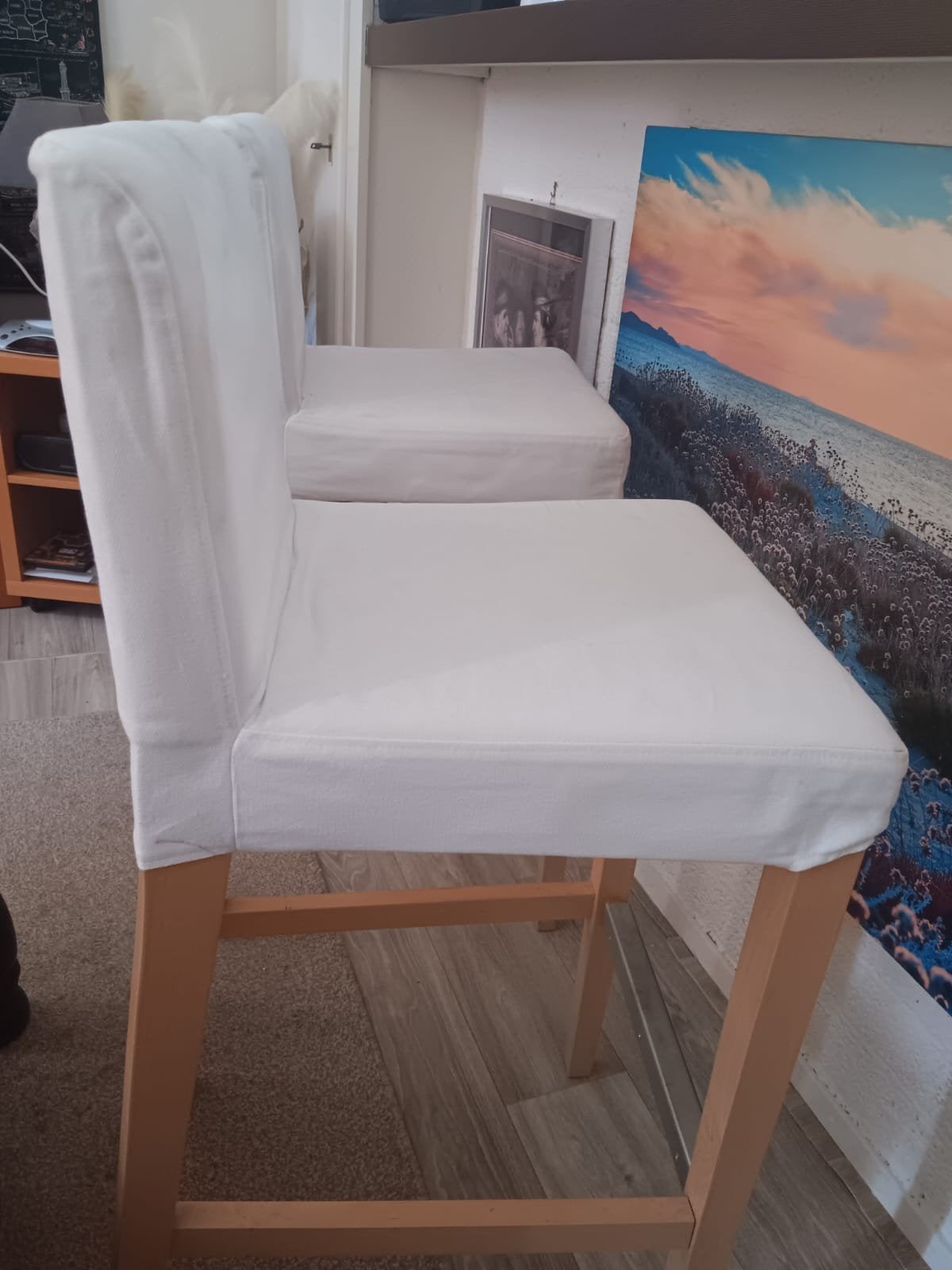 Witte bar kruk te koop, Ophalen, Gebruikt, 60 tot 90 cm