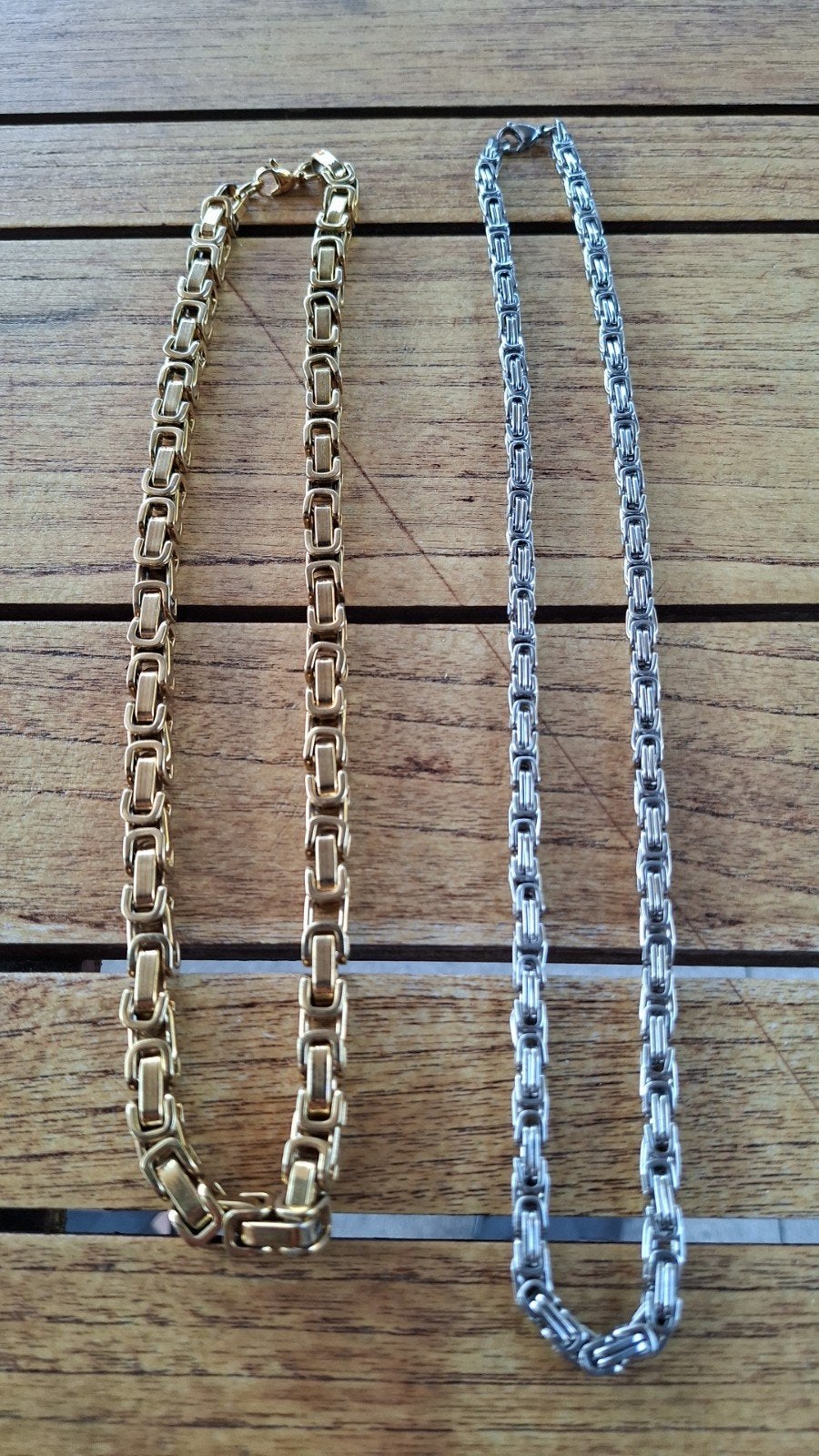 Koningsketting chirurgenstaal 1x zilver, Ophalen of Verzenden, Nieuw, Goud, Zilver