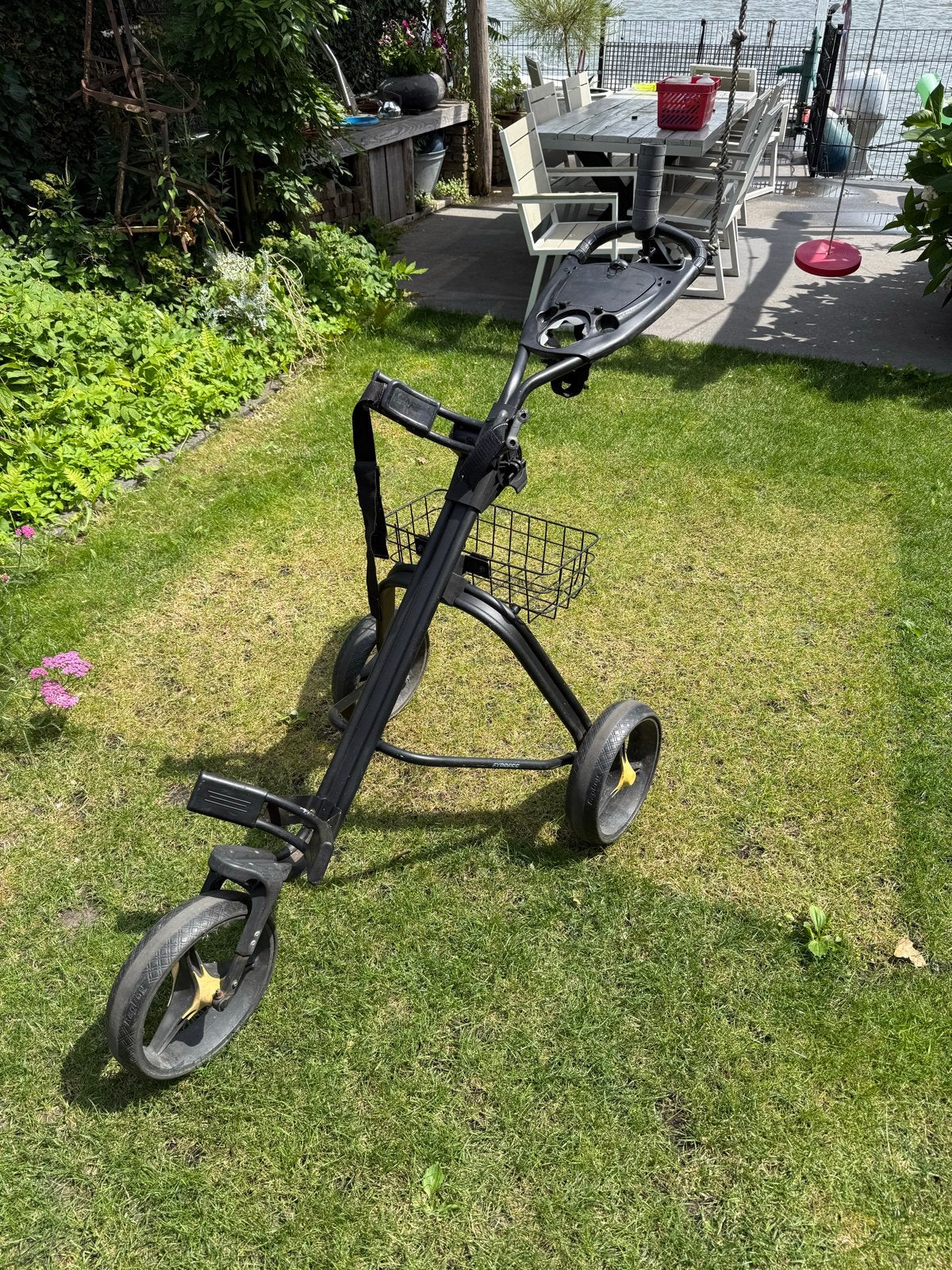 Golfkar - stevige golftrolley wel wat groot, Sport en Fitness, Golf, Ophalen, Gebruikt, Golfkar, Overige merken