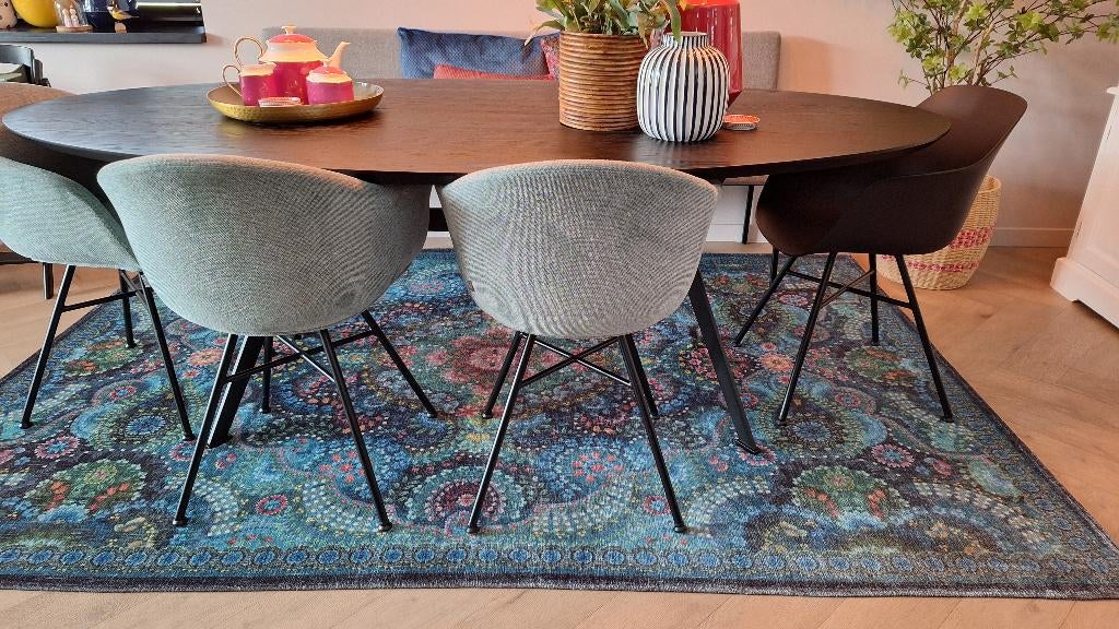 Vloerkleed Moon Delight by Pip Donker Blauw, Huis en Inrichting, Ophalen, Blauw, 150 tot 200 cm, 200 cm of meer