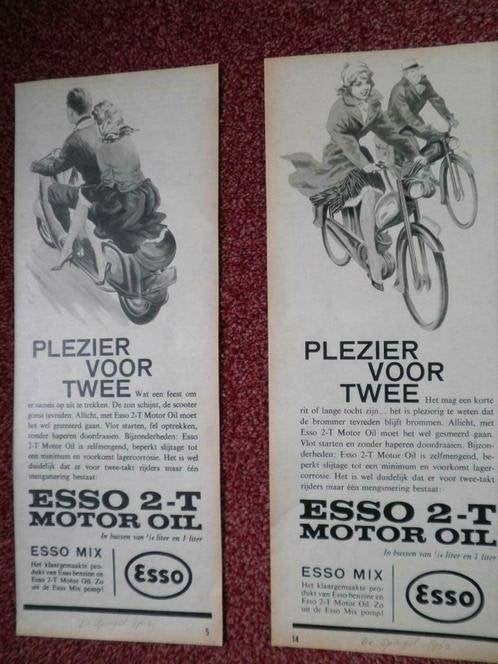 ESSO 2-T Motor Oil - Advertenties uit Tijdschrift 1962, Ophalen of Verzenden, Gebruikt