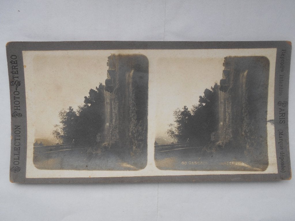 Nice stereokaart Cascade du Château 1896 - Zeldzame Foto, Natuur, Gebruikt, Foto, Ophalen of Verzenden