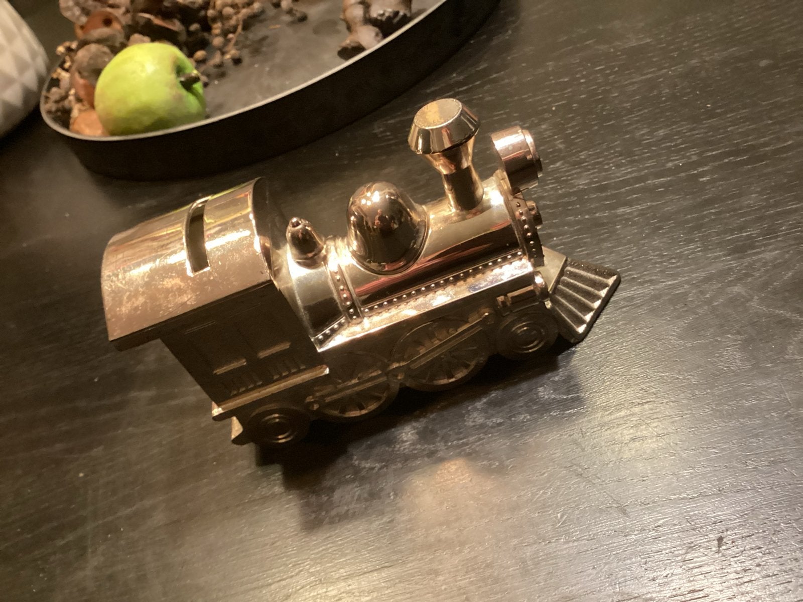 Verzilverde Locomotief/trein Spaarpot -, Ophalen of Verzenden, Nieuw, Metaal of Blik, Vervoermiddel