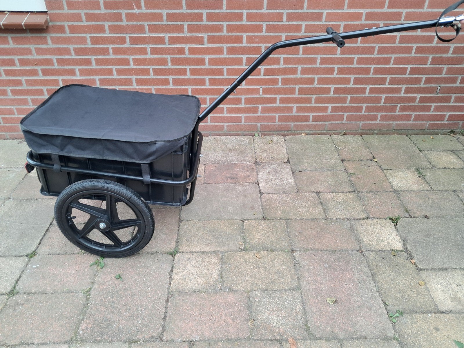 Fietskar met afneembare wielen en hoes, Fietsen en Brommers, Fietsaccessoires | Aanhangers en Karren, Ophalen, Zo goed als nieuw