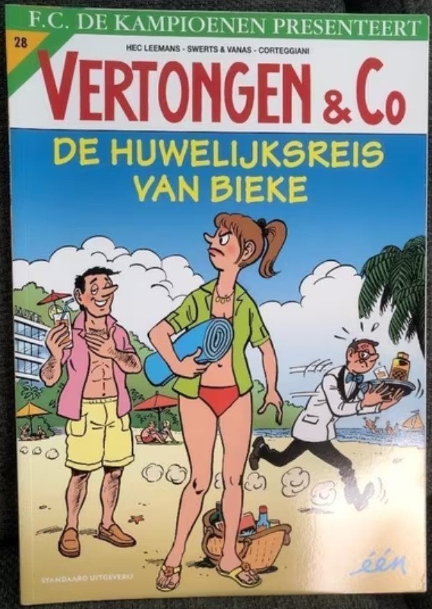 De huwelijksreis van Bieke 28 F.C. De Kampioenen b4, Eén stripboek, Ophalen of Verzenden, Zo goed als nieuw