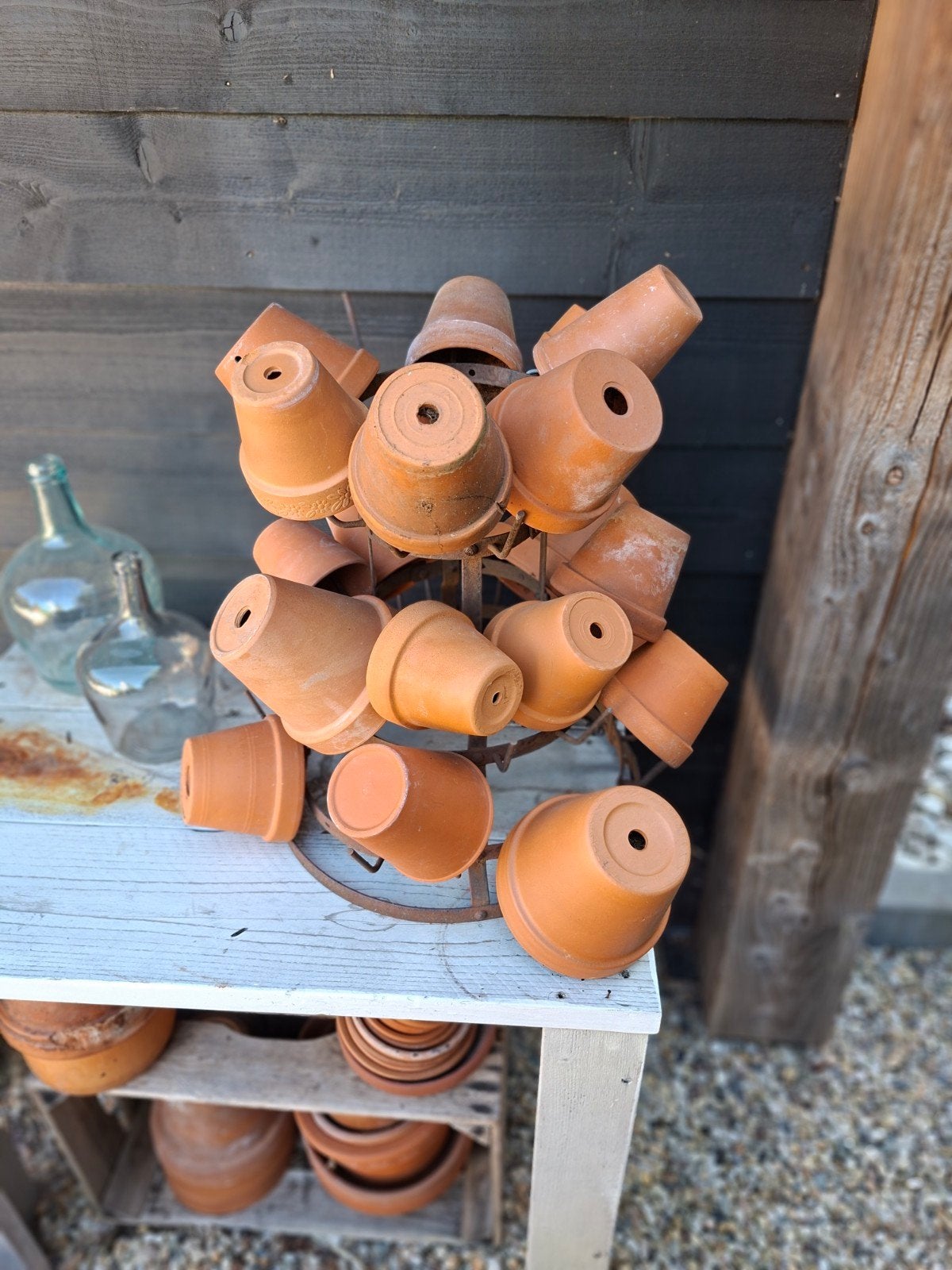 Vintage brocante terra cotta potten 22 stuks, Ophalen