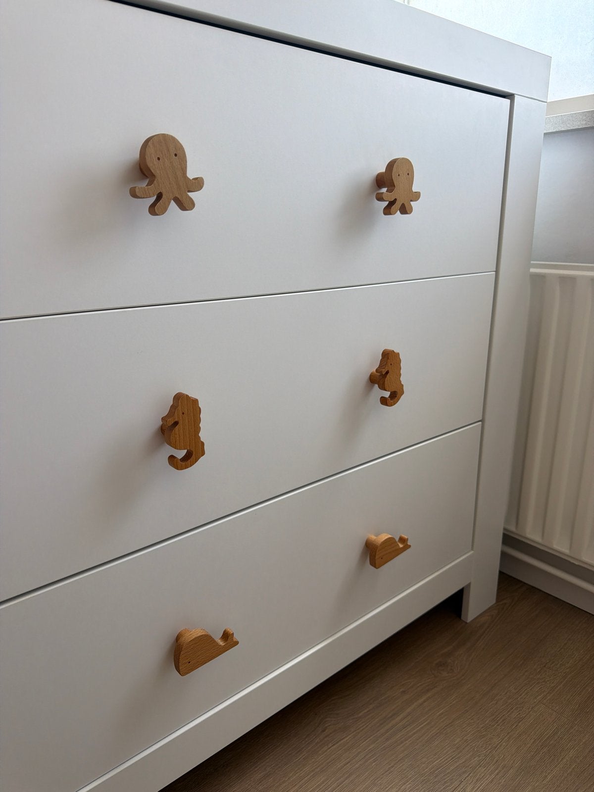 Kastknoppen Zeedieren (6 stuks), Ophalen, Zo goed als nieuw