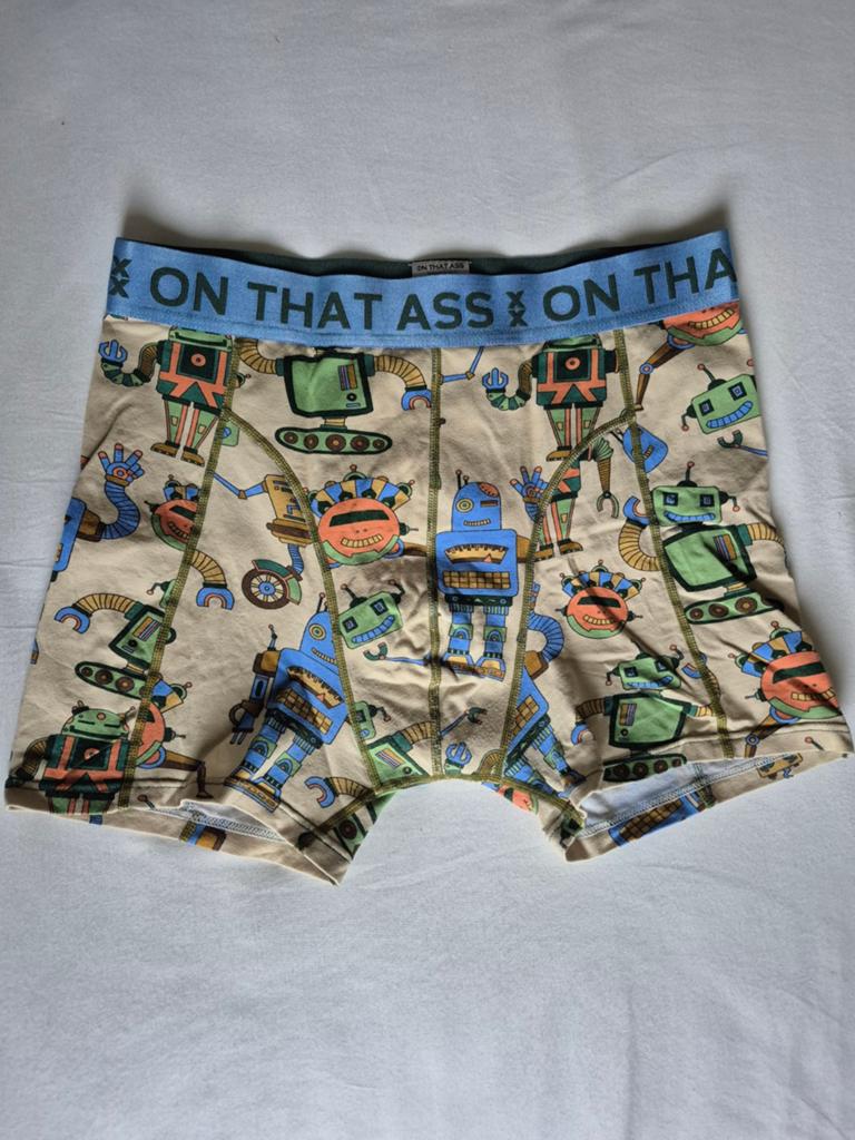 On That Ass Boxershort maat L met robotprint, Kleding | Heren, Ophalen of Verzenden