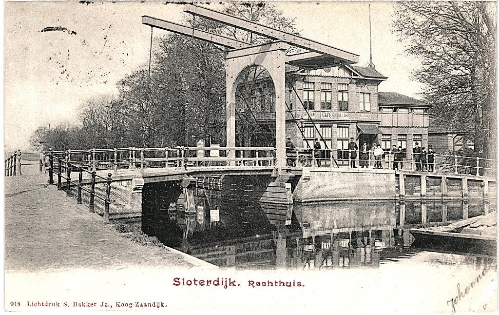 700853 Sloterdijk NH 1901 Rechthuis Gelopen met postzegel, Ophalen of Verzenden, Voor 1920, Gelopen, Noord-Holland